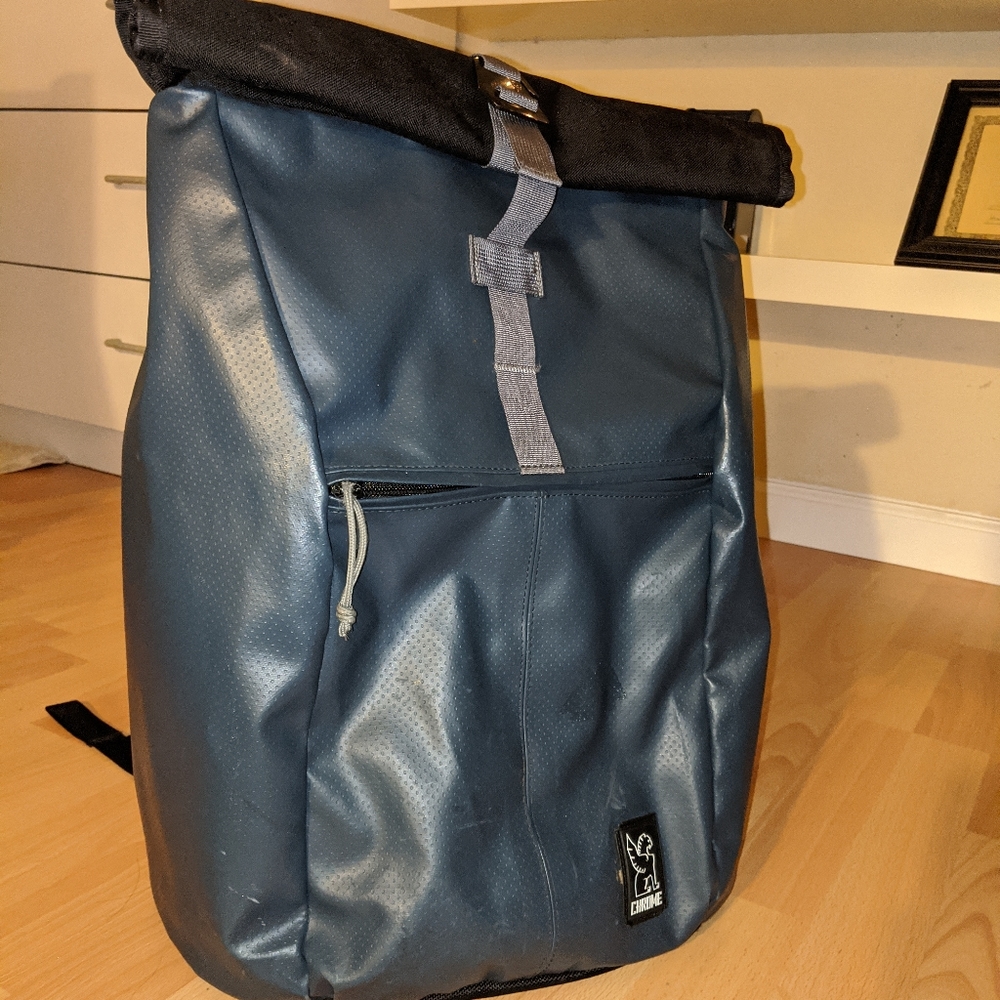 Chrome backpack (fits 15" laptop in sleeve)